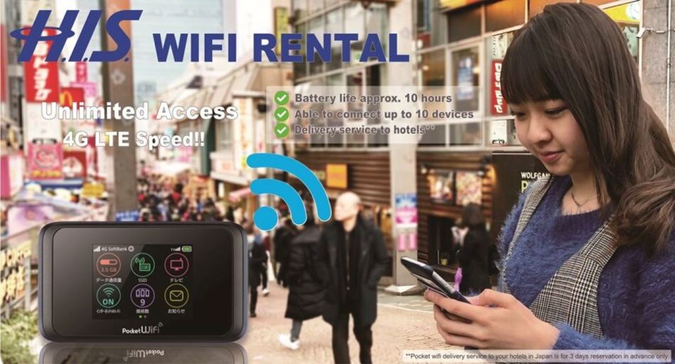 Harajuku Pickup: Unlimited WiFi Rental - Reservation and Pick-up