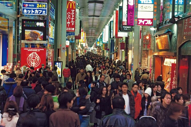 Street Food Osaka Shinsekai Shared Walking Tour With Local Guide - Exploring Local Markets and Food Stalls