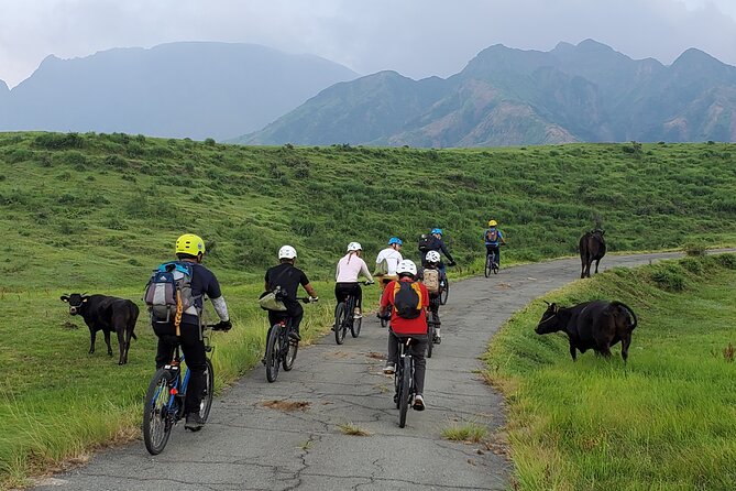 Private E-Mtb Guided Cycling Around Mt. Aso Volcano & Grasslands - Lunch in the Meadow